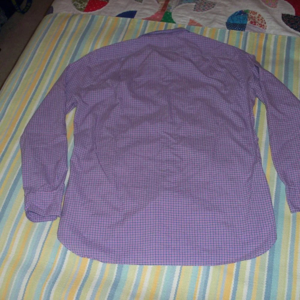 J. Crew Ludlow pink/blue plaid button up, size Med